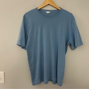 LAKE Men’s Blue Pima Cotton Tee Sleep Shirt